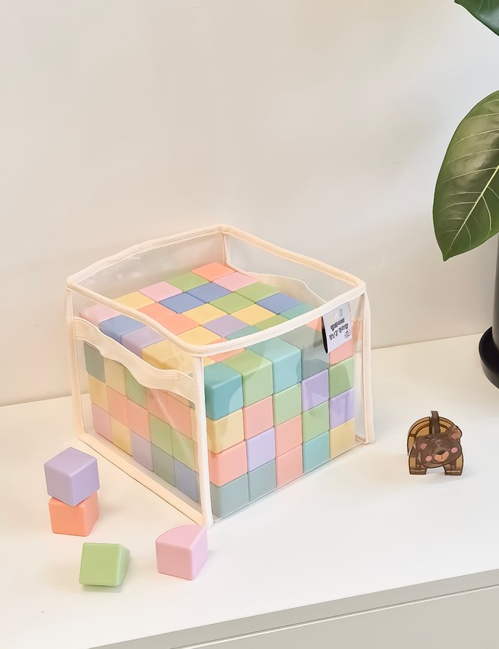 [벨베이비] 사각 TPU 투명 아기 장난감 정리함 (택1)