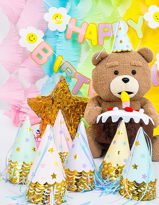 [파티쇼] 마카롱 생일 파티 고깔모자 5종