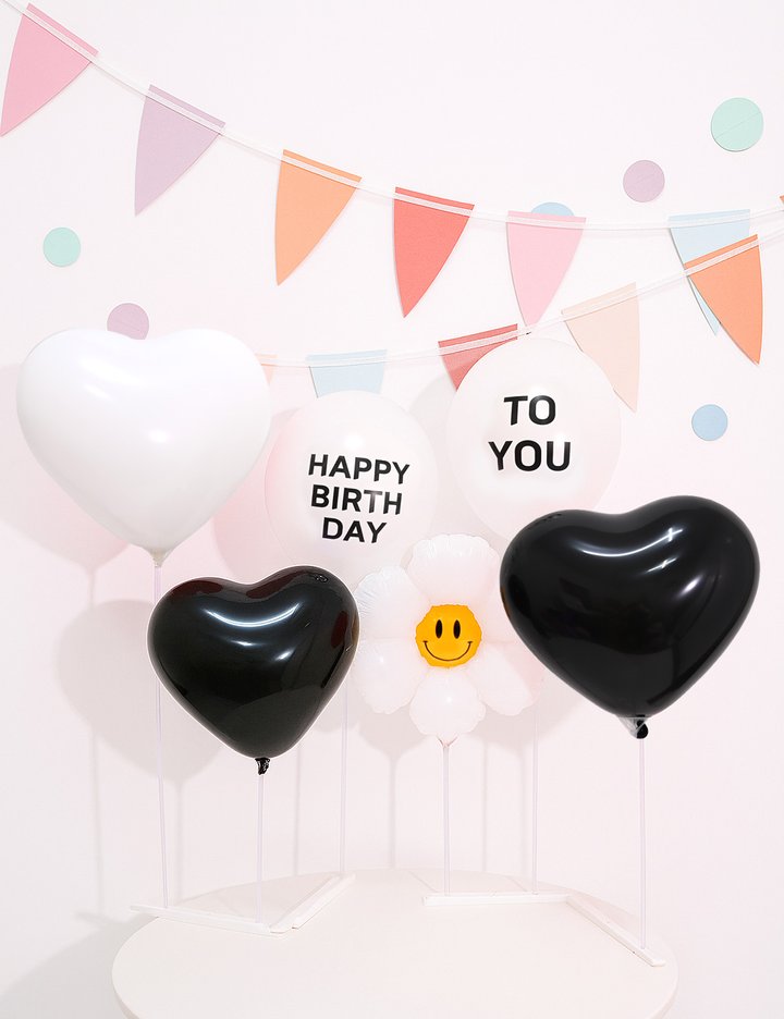 [파티쇼] 생일파티 풍선 안전한 스탠드 데이지 스마일 세트 4종 (택1)