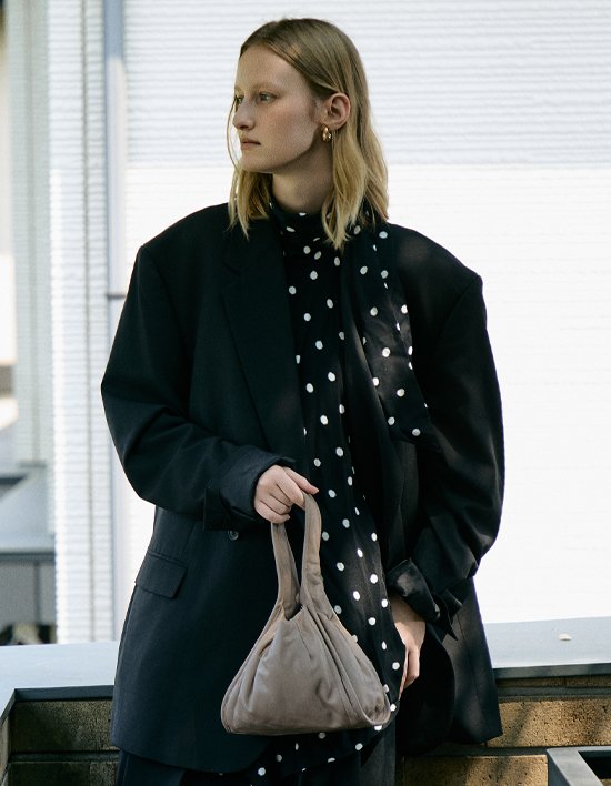 [로로안코] 램 스킨 미니호보 그레이