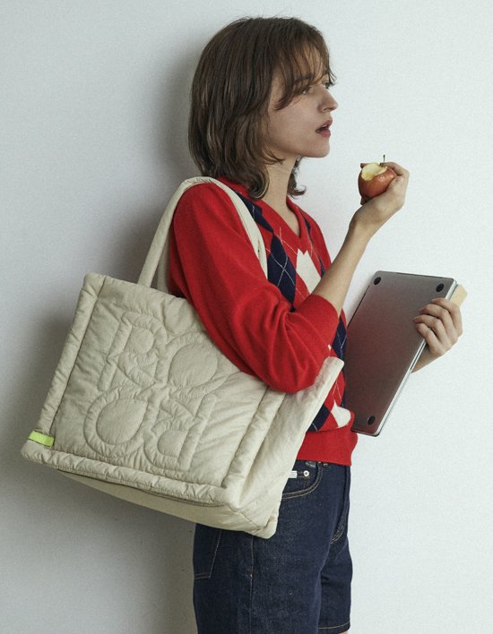 [로로안코] 랩탑 쇼퍼 아이보리