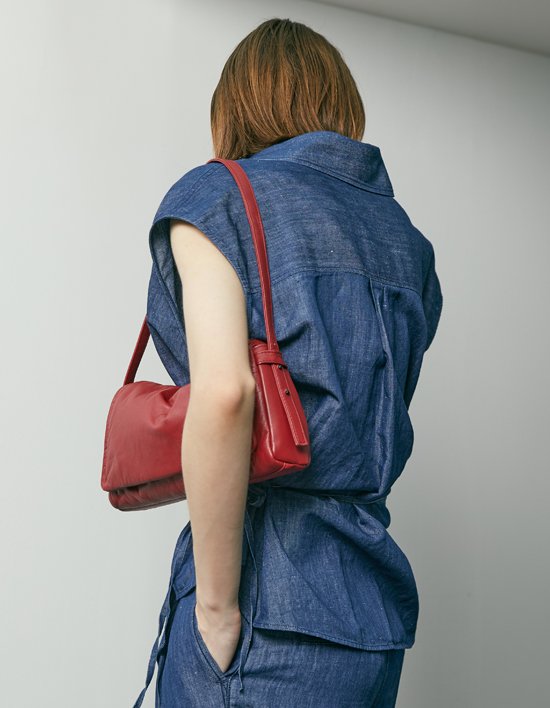 [로로안코] 슈가 숄더 백 버건디