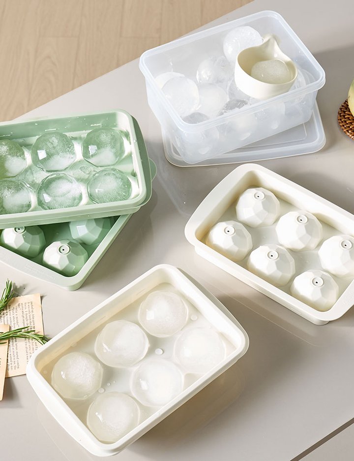 [이지앤프리] 오브제 12각 크리스탈 아이스볼 6구 보관통 스쿱 세트 6종 (택1)