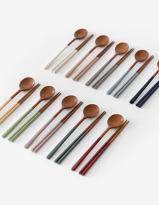 [니코트] 우드 라운드 수저세트 1+1 10종 균일가 (택1)