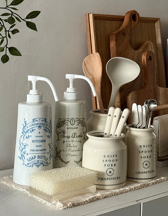 [마메종] 앤틱 수저통&솝 디스펜서 5종 (택 1)