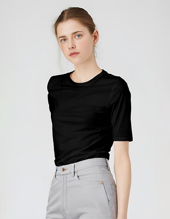 [와이잭] W_씬 져지 크루넥 하프슬리브 (115gsm) 3종 (택1)