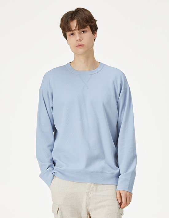 [와이잭] M_미니와플 루즈핏 스웻셔츠 3종 (택1)