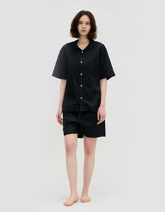 [레이지지] 스테이 숏 파자마 - 올 블랙 2종 (택1)