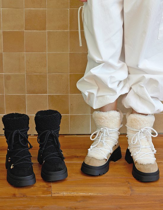 [세스띠] 어반 코지 퍼 워커부츠 (2color)