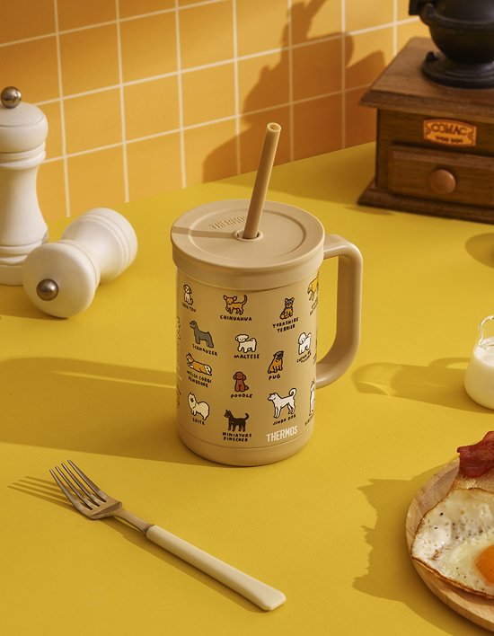 [써모스X제로퍼제로] 더 콤팩트 스트로 컵앤텀블러 600ml