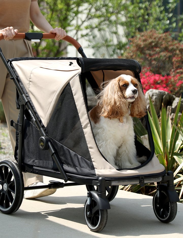 [로아벨 피카노리] 애견 펫 트레일러 저상형 유모차 강아지 웨건 루키 PECA1093