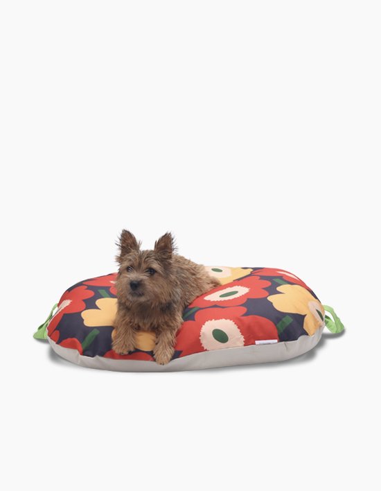 [몽슈슈] 빅 플라워 라운드 쿠션 네이비 (One Size)