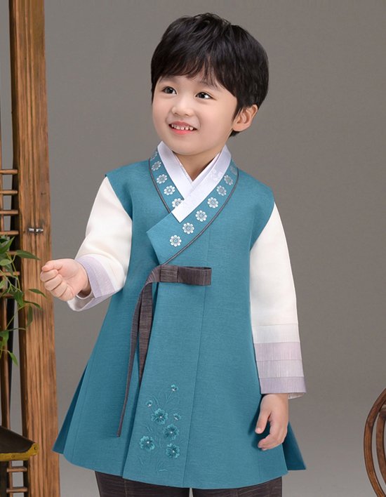 [더예한복] QT535-수현은박 남아 아동한복