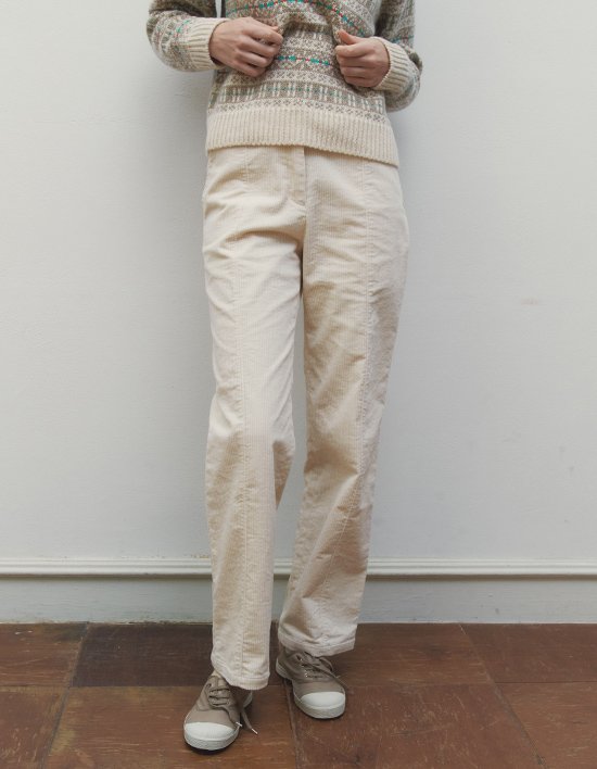 [벤시몽] 세미 와이드 코듀로이 팬츠 - 크림