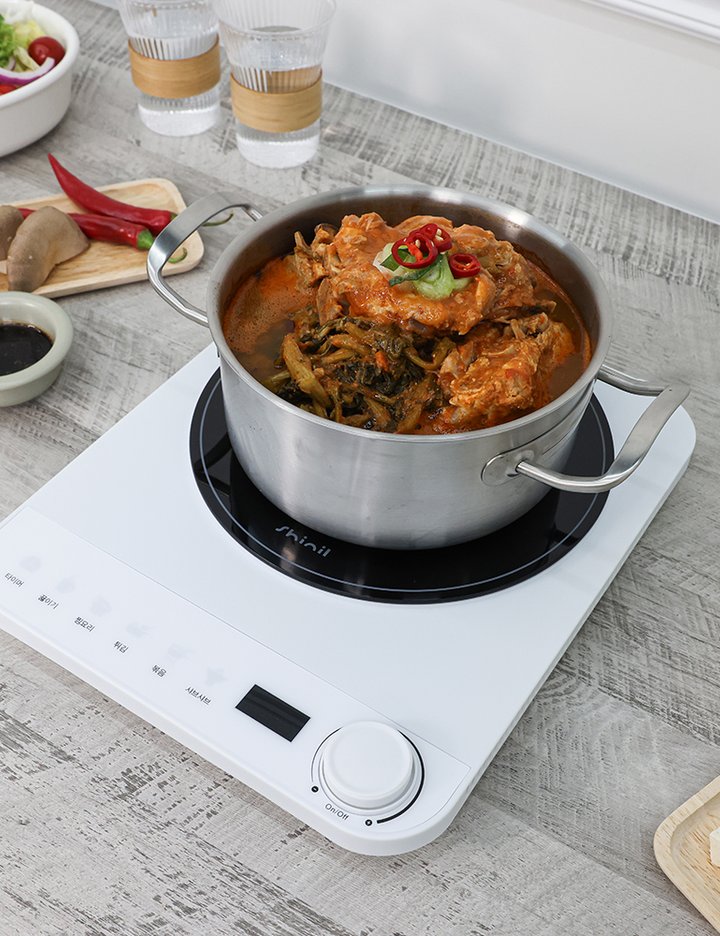 [신일] 1구 인덕션  1인용 식탁용 SHL-6006W 화이트