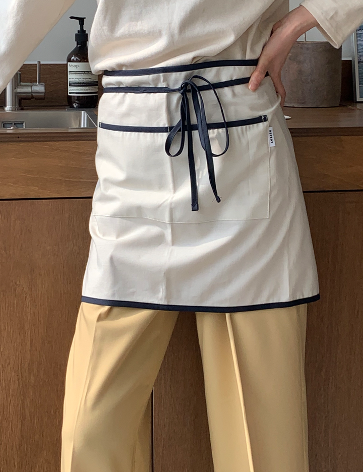[리핏] 라인 미니 앞치마 하프앞치마 (3colors)