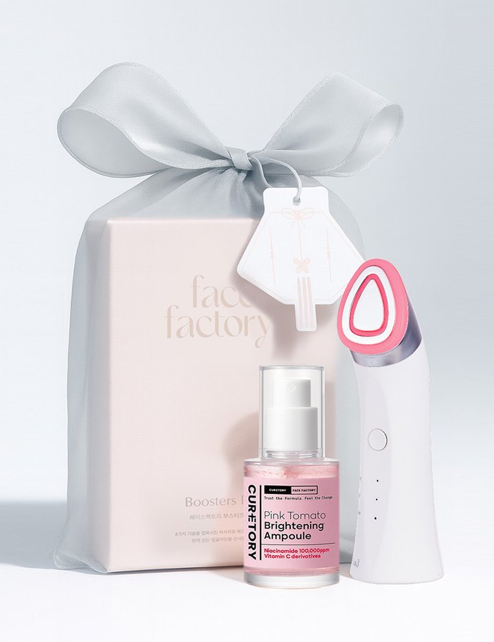 [페이스팩토리] (GIFT/선물포장) 부스터즈 프로 4in1 + 핑크 토마토 앰플 세트