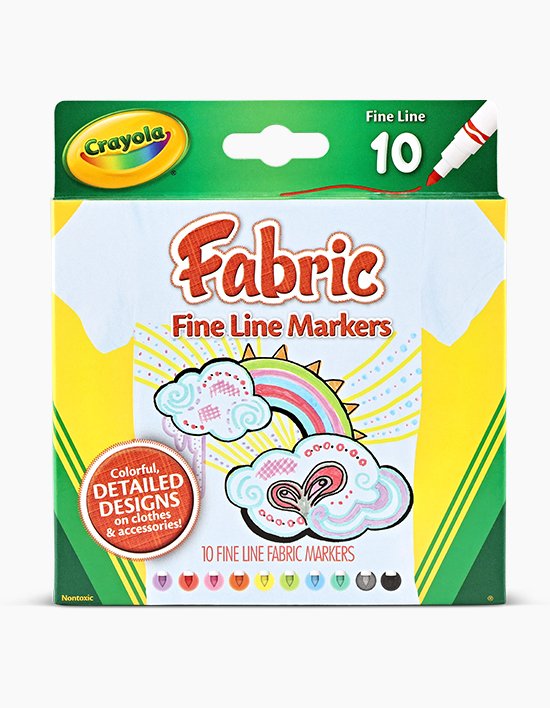 [크레욜라] 페브릭 마커 10색 (단품)