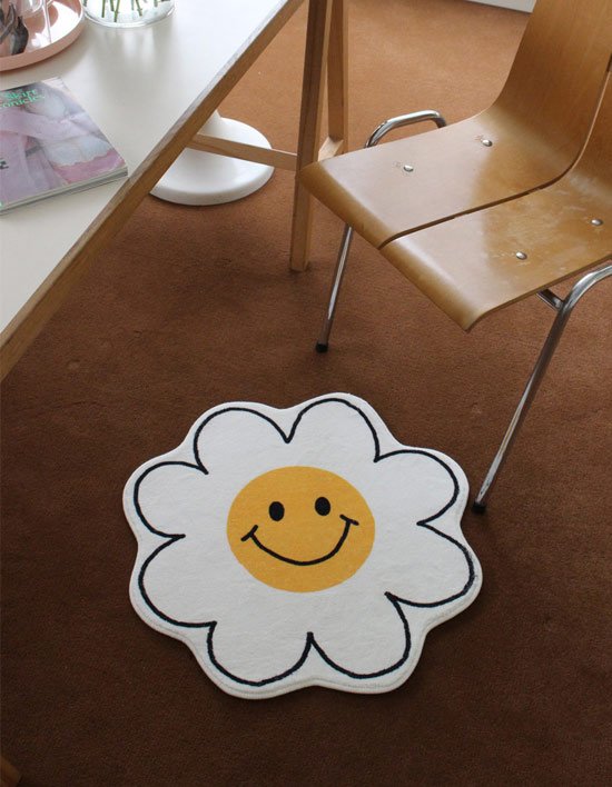 [더러그]플라워욕실 발매트 포인트 러그