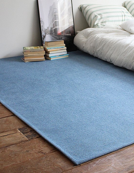 [더러그] 워셔블 방수 거실 사계절 러그 소프트블루 10종 (택1)