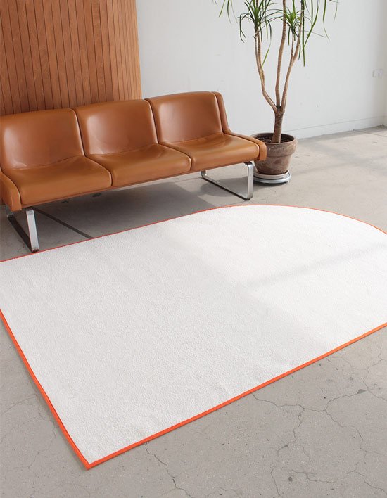 [더러그] 비타민 반타원형 비정형 극세사 러그 (5color)