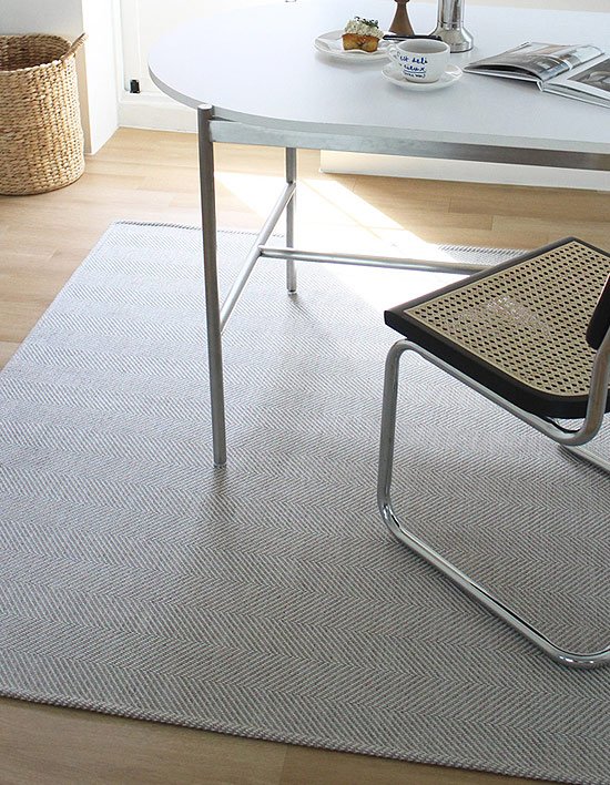 [더러그]플랫 쟈가드 헤링본 러그 그레이 6종 (택1)