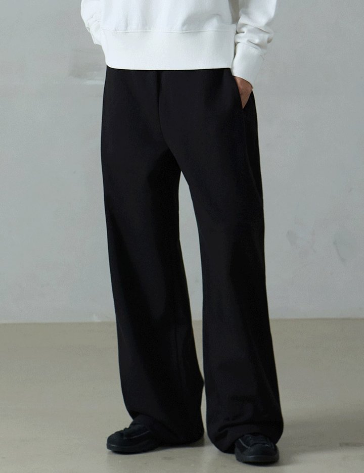 [레슈엠] 코마사 헤비 쮸리 밴딩 팬츠_블랙 (BLACK)