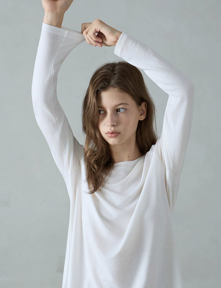 [레슈엠] 슈퍼스트레치 마시멜로우T-sh_아이보리 (IVORY)