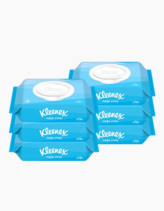 [크리넥스] 수앤수 코튼클린 소프트 캡형 물티슈 72매 (6팩)