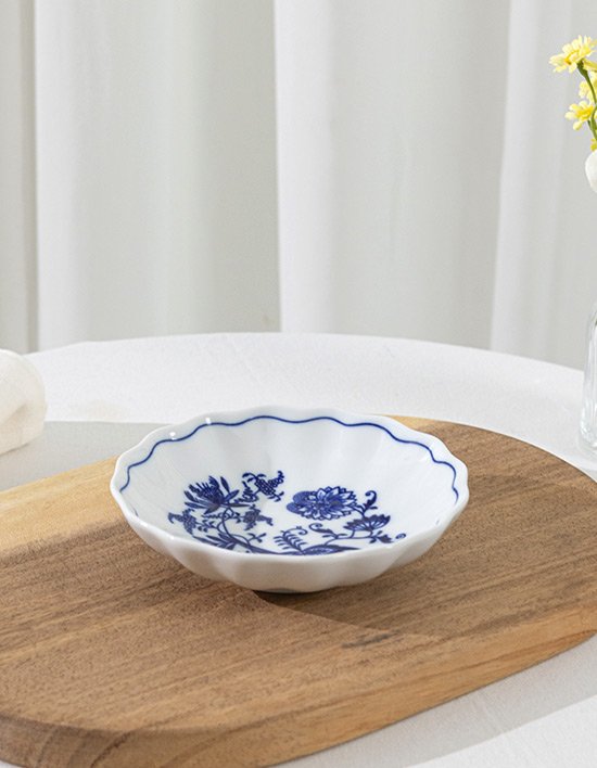 [체스키포슬란] 쯔비벨무스터 플라워 찬기 14cm (단품)