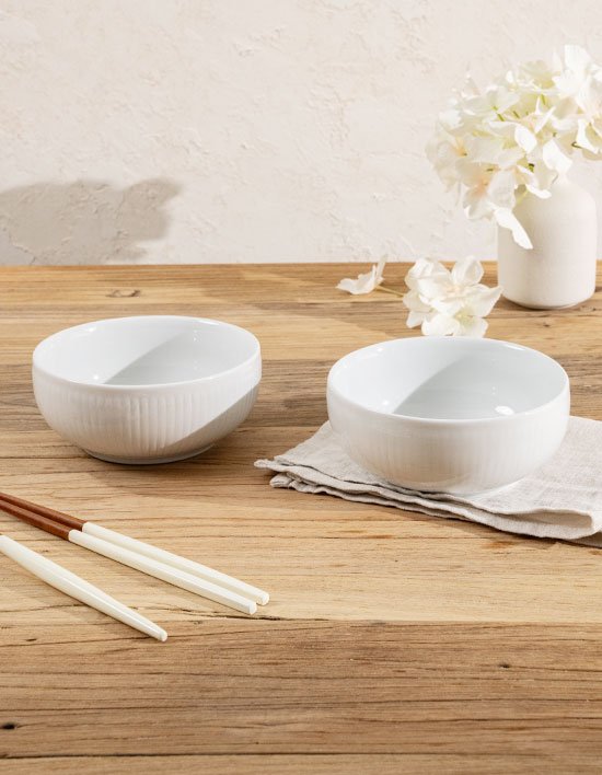 [체스키포슬란] 프라하화이트 대접 2p세트 (단품)