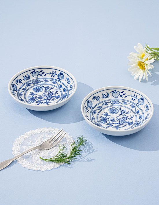 [체스키포슬란] 쯔비벨무스터 찬기 14cm 2p세트 (단품)