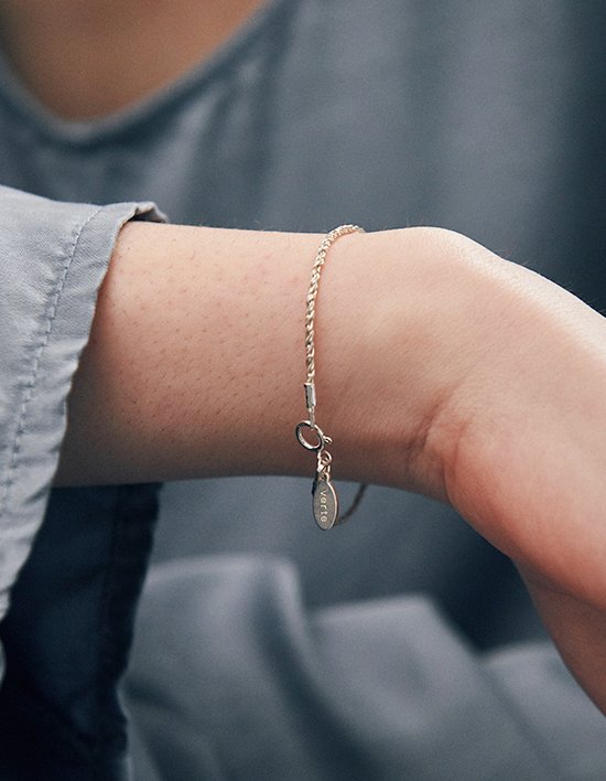 [베흐트] 얼루어 로프체인 팔찌 (실버) (단품)