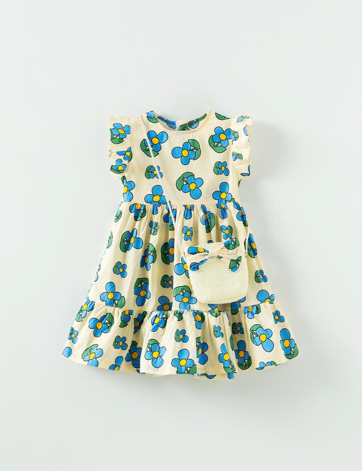 [오즈키즈] 로벨리아 여아 원피스 레몬 (가방 세트)