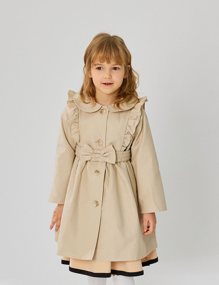 [오즈키즈] 나나프릴 여아 트렌치코트 베이지