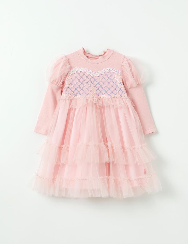 [오즈키즈] 핑크베일플라워 여아 원피스 핑크