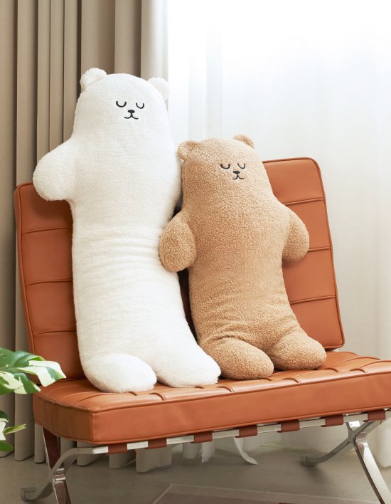 [프로젝트슬립] 포근한 털털곰 보온 바디필로우 2종 (택1)
