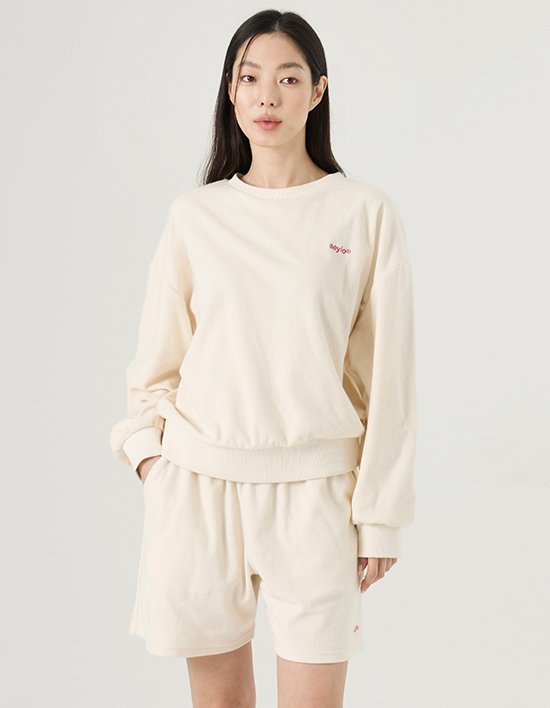 [에이와이오스튜디오] 테리 긴팔 셋업(크림)(SE55) (택 1종)