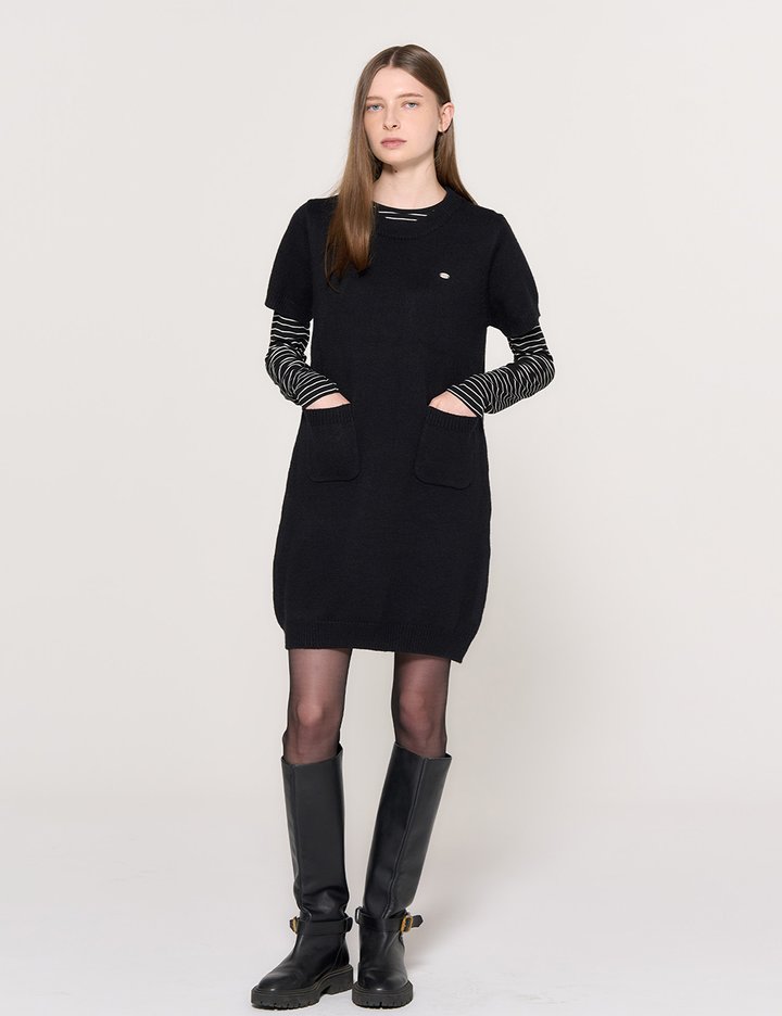 [제너럴아이디어] 암 워머 하프 니트 원피스 2COL / WBD3L44550