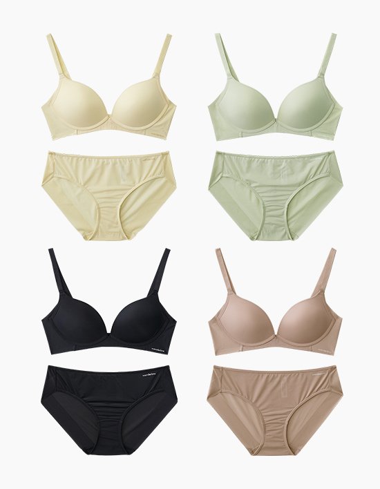 [원더브라]  퓨징볼륨 노와이어 브라팬티 8종 세트