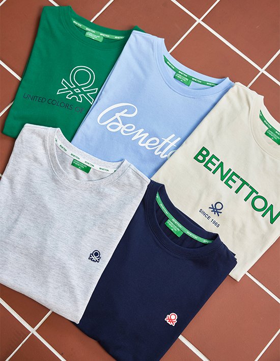 [베네통] 유니섹스 LIFEWEAR 티셔츠 5종