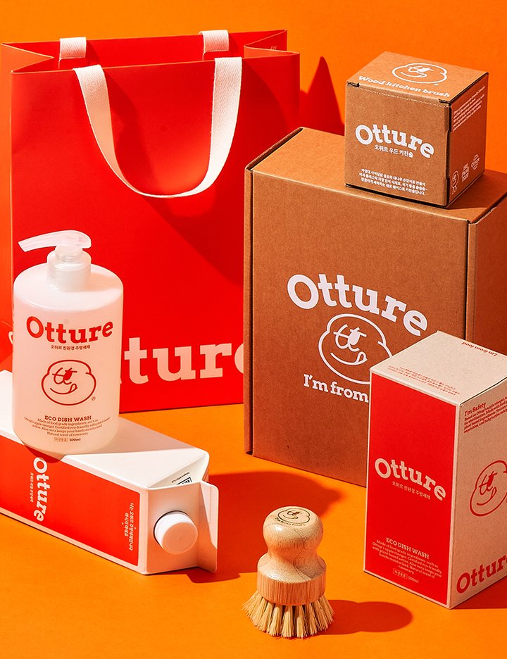 [오뛰르] 청정선물세트(친환경 주방세제+테트라 리필팩+키친솔)