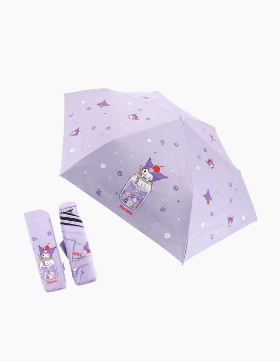 [산리오] 쿠로미 53 스파클링 암막코팅 3단 납작 우산 (퍼플)