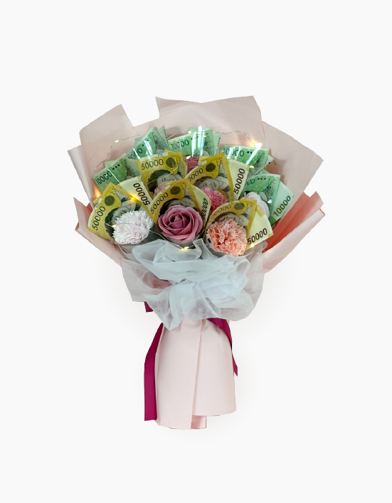 [감동] 어버이날 비누꽃 LED 용돈 꽃다발 (단품)