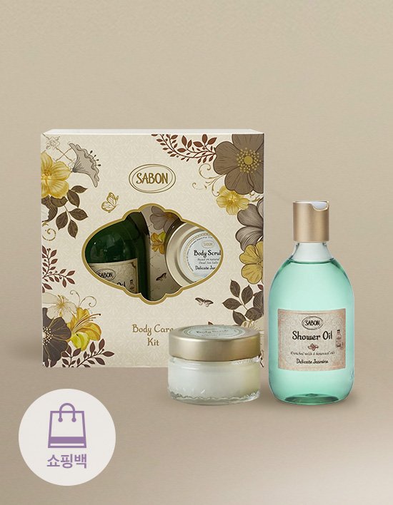 [사봉] 바디스크럽 60g&샤워오일(바디워시) 300ml 세트 2종(택1)(+쇼핑백 증정)