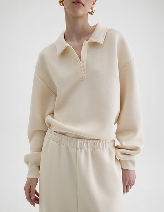 [ONE] FW 쿠션 카라 맨투맨_크림