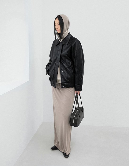 [ONE] 모달 맥시 스커트_모카브라운