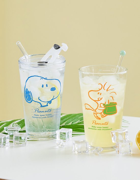 [보프렌즈] 스누피 리유저블 내열 유리 콜드컵 텀블러 2종 (택1)