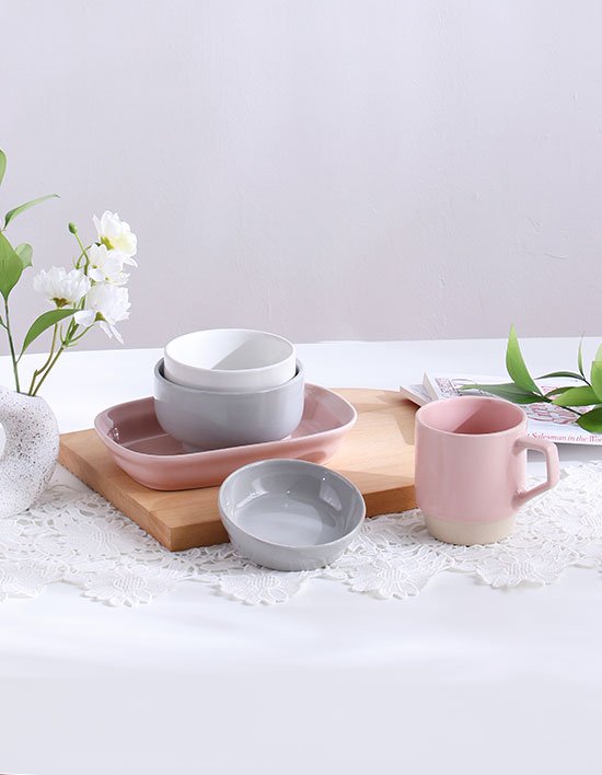 [란데르스] 감성 홈 카페 브런치 팜유 식기세트 2종 (택 1)