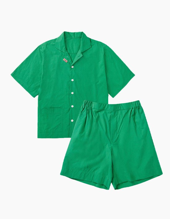 [프랭클리] 퓨어 코튼 솔리드 파자마 세트 그린